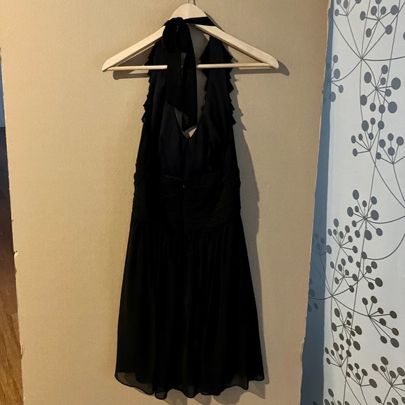 Like New Max and Cleo Size 6 Black Halter Cocktail Dress - Picture 5 of 9